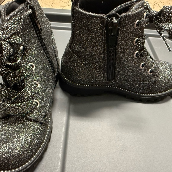 Cynthia Rowley Black Glitter Boots - Picture 2 of 4